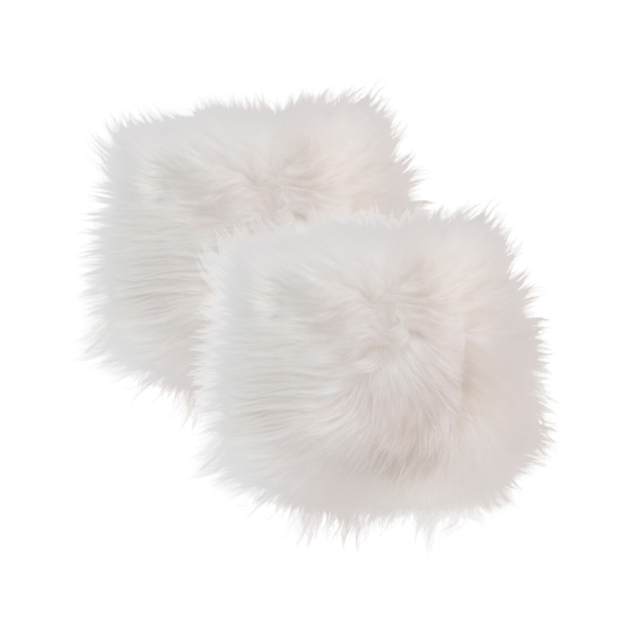 Icelandic Sheepskin Chair Pad Natural 15X15 2-Piece Soft Faux